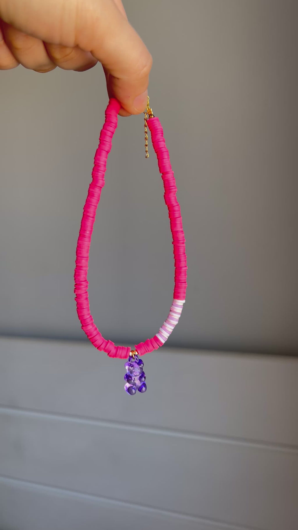 Hot pink kids  Necklace