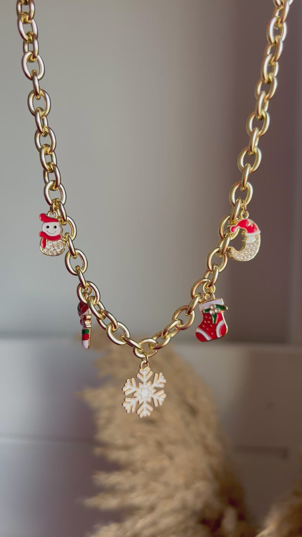 White Christmas Tree Necklace