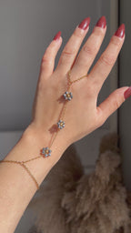 Silver Floral Hand Chain