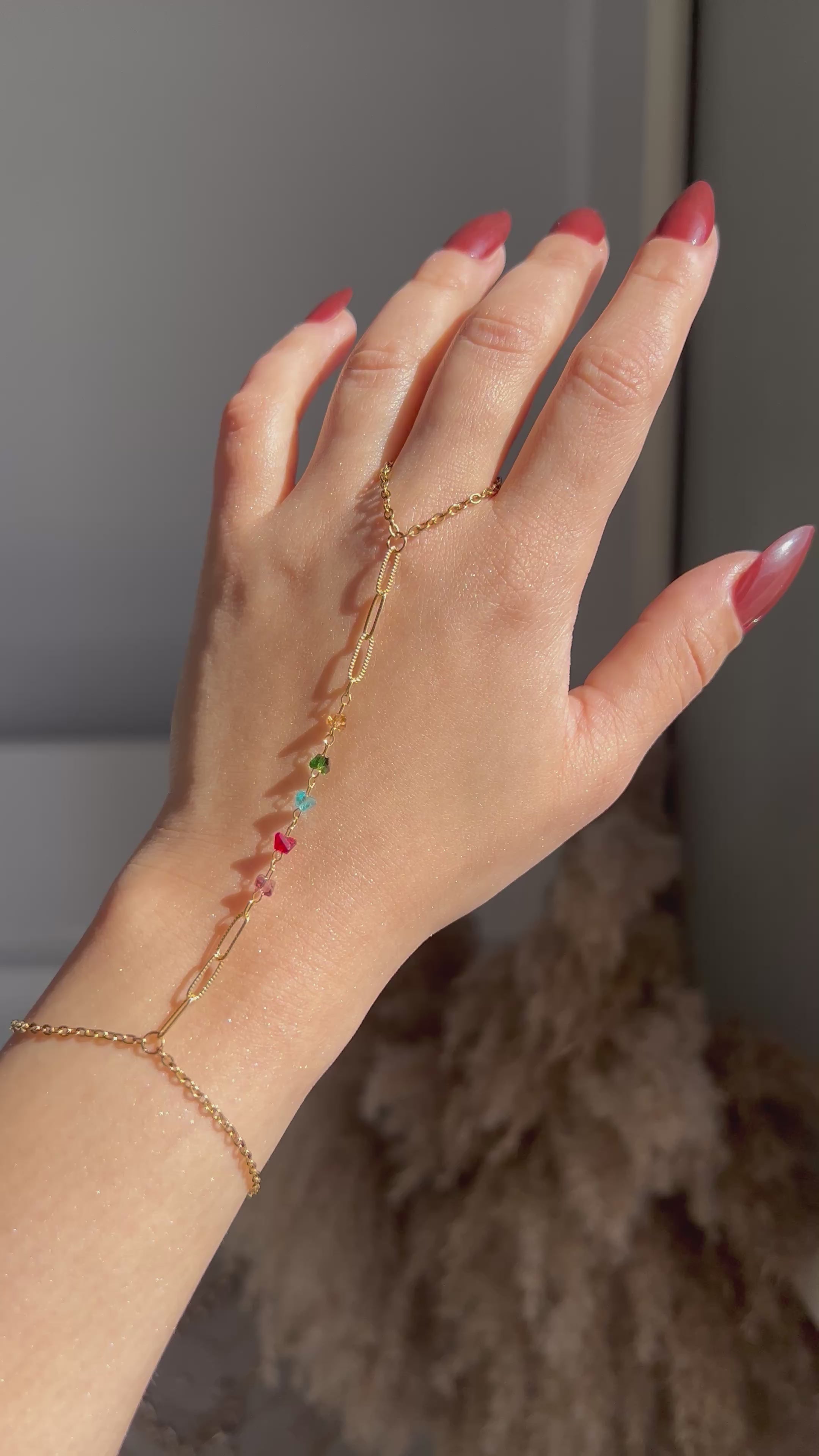 Colorful Stones Hand Chain