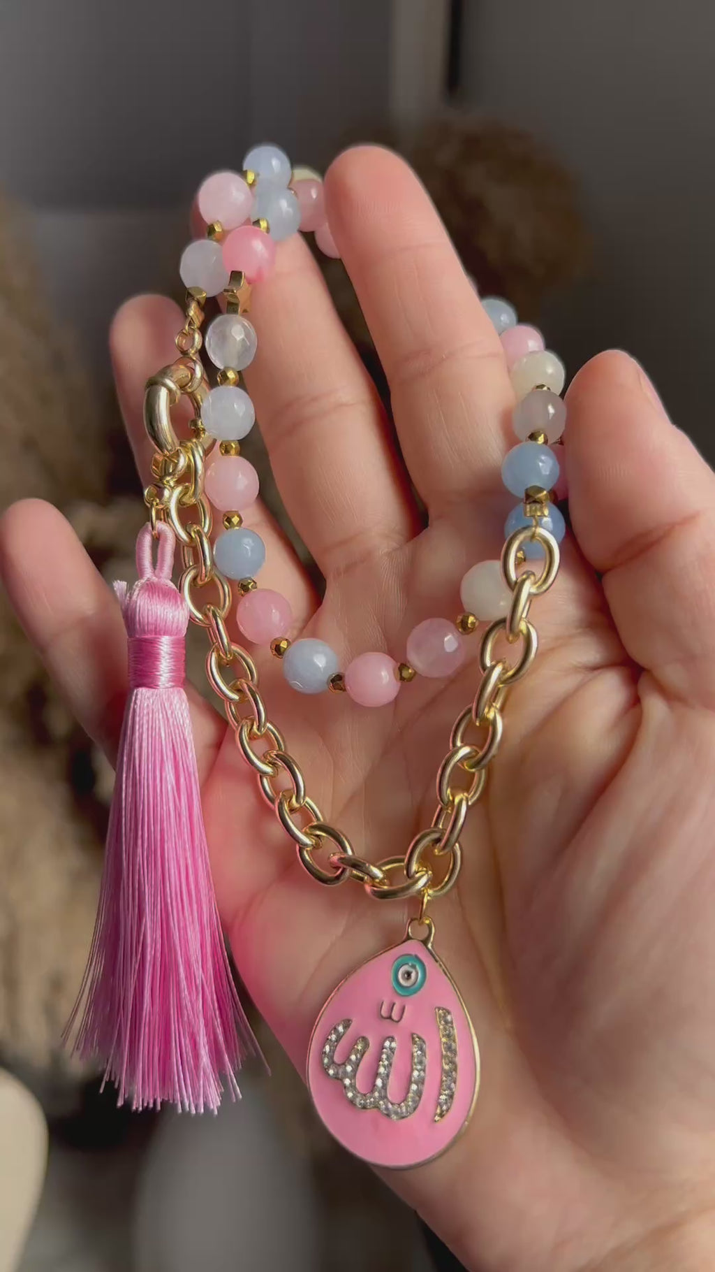 Allah Pink Sebha 33 Stones