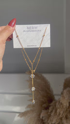 Floral Drop Necklace