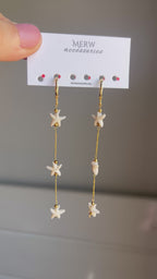 White star earring