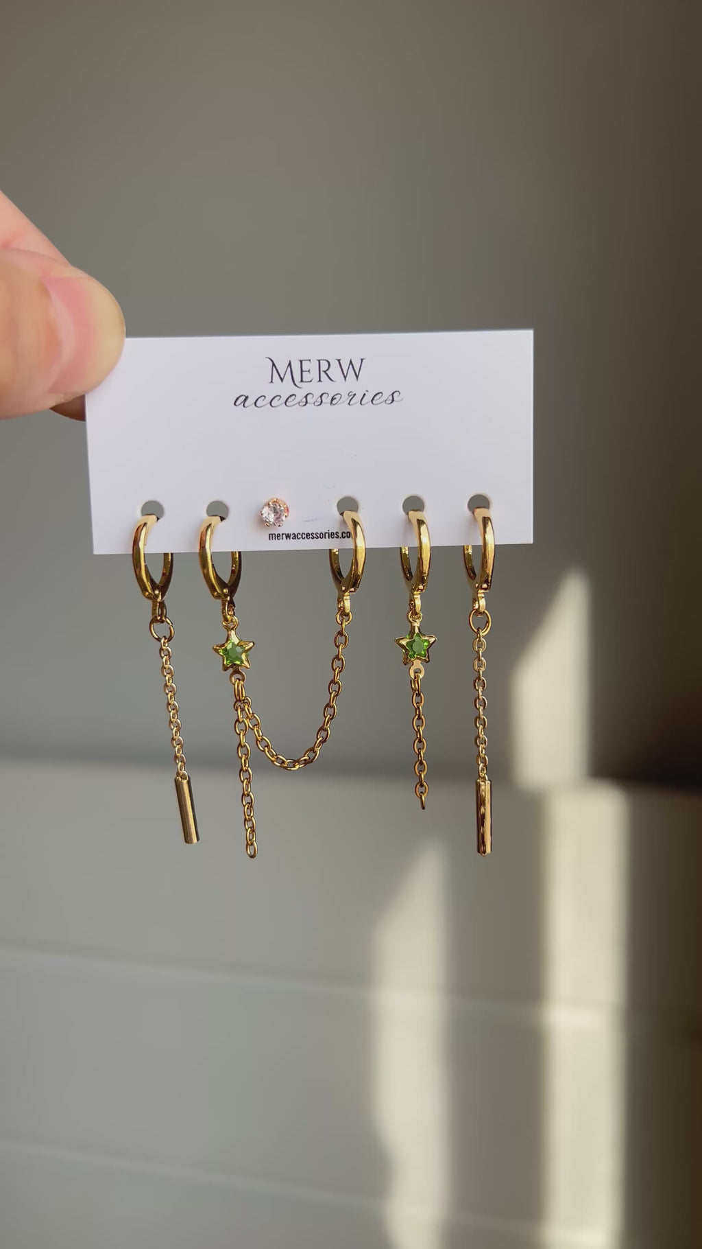Green Stars Piercing Set