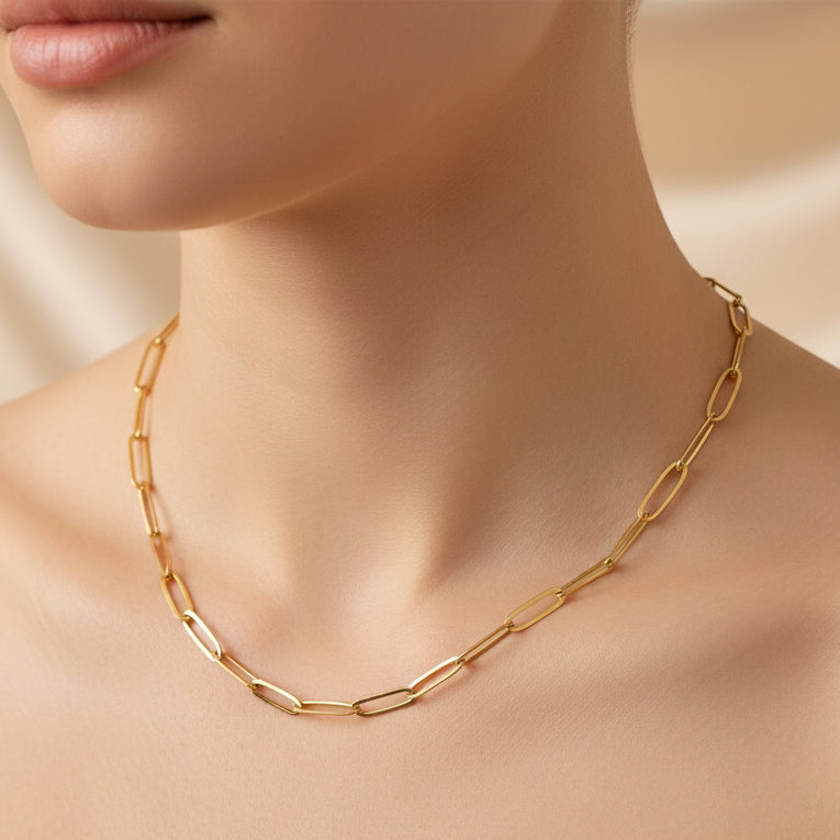 Paper clip necklace