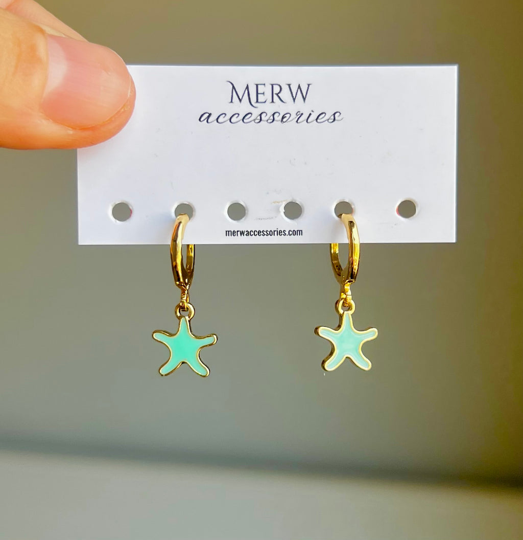 Aqua Star Earring
