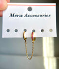 Pink stones connect earring