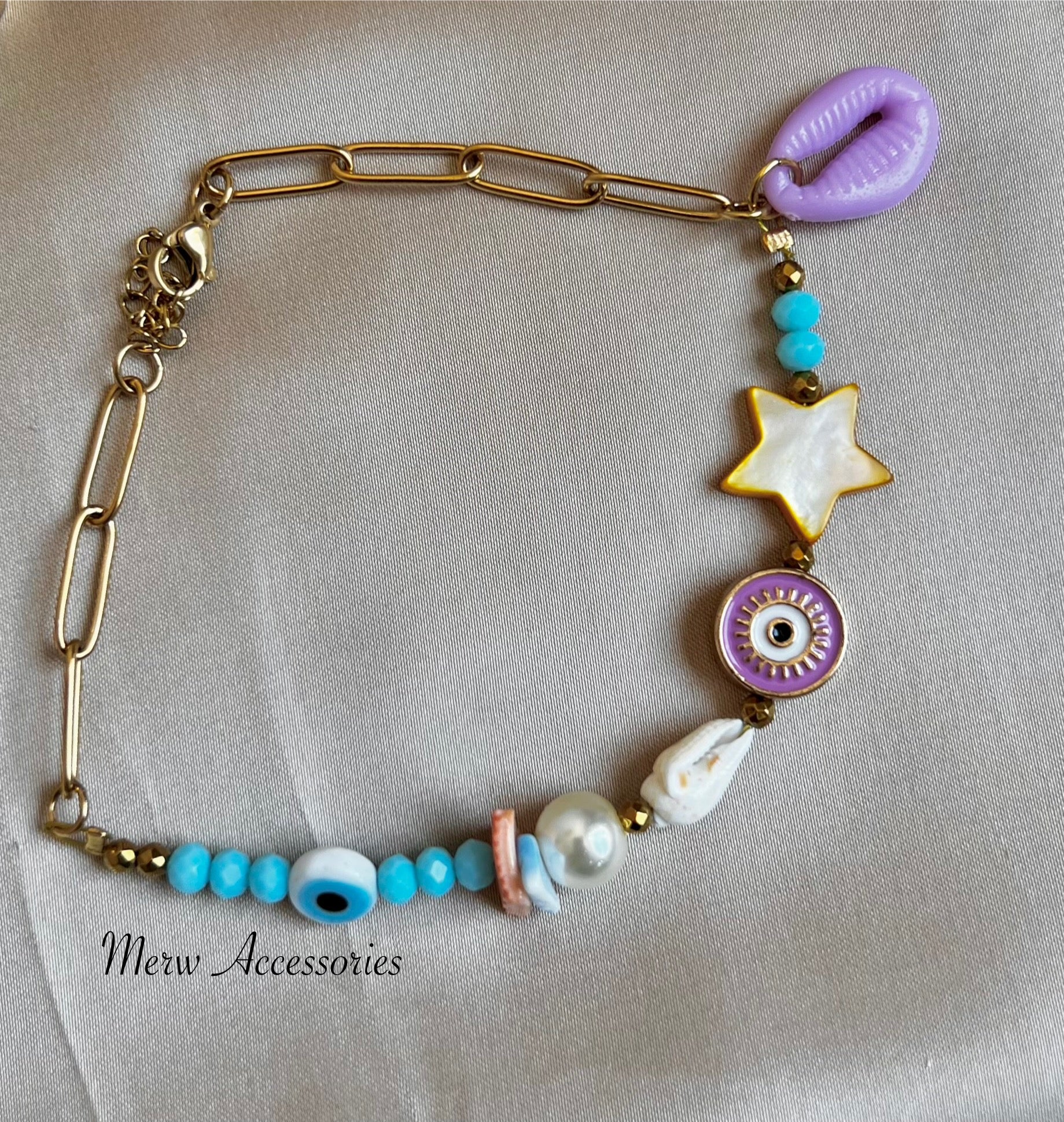 Purple Eye Anklet