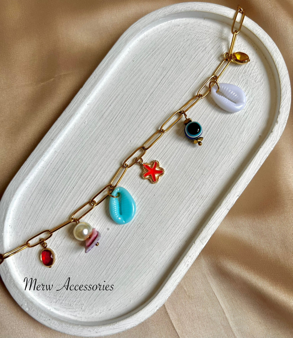 Orange Star Anklet