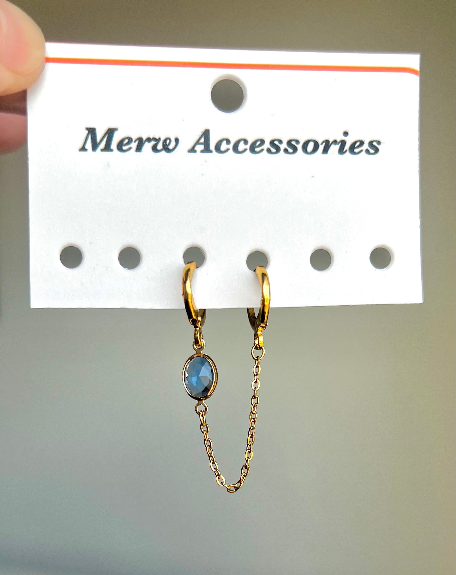 Blue Connect Earring
