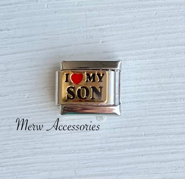 I Love My Son Charm